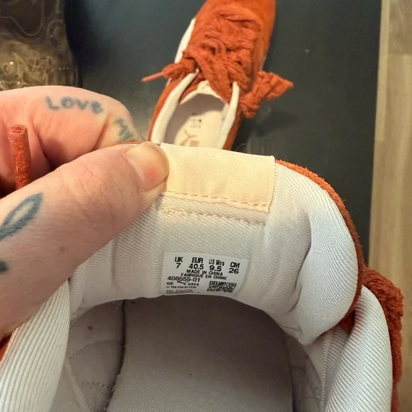 Rust Suede Puma Sneakers with Lace Detail - Picture 6 of 6